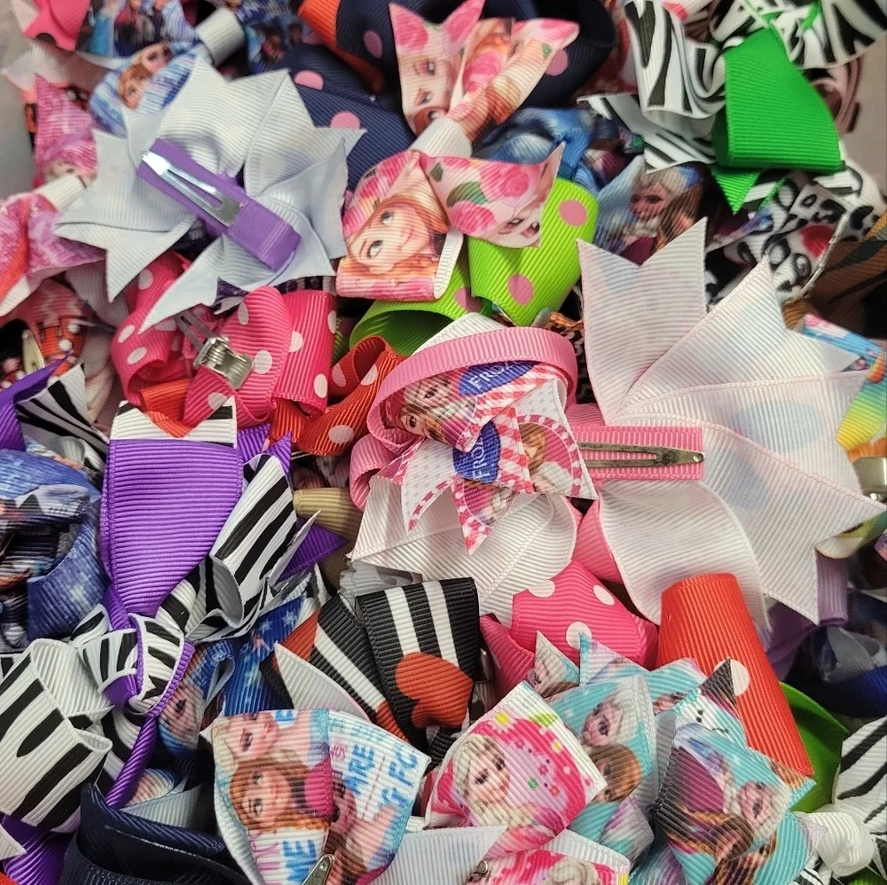 Mystery Bag Colorful Kids Headbands Barettes Hair Ties 12+ Per Bag